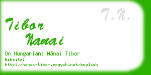 tibor nanai business card